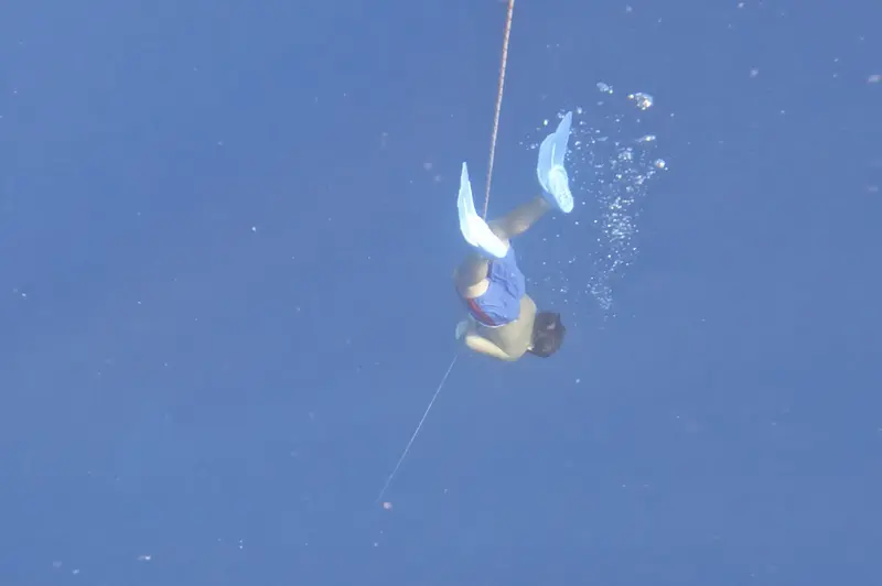 Jacques' First Free-Diving Attempt - 10m
