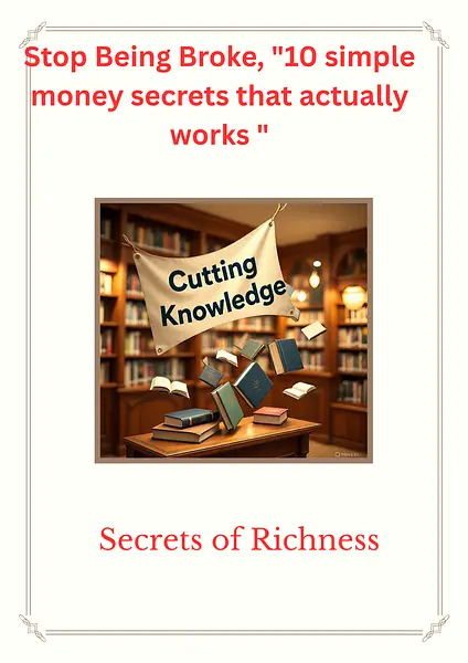 Stop Being Broke "10 simple money secrets that actually wo"